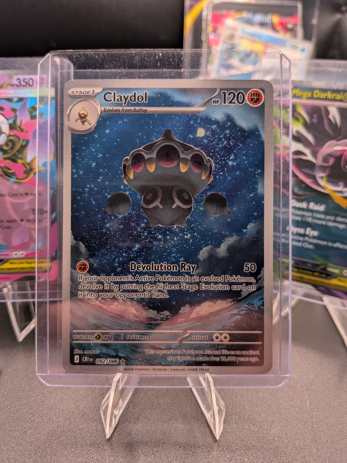 Claydol 092/086 Illustration Rare ME04: Chaos Rising - NM/M