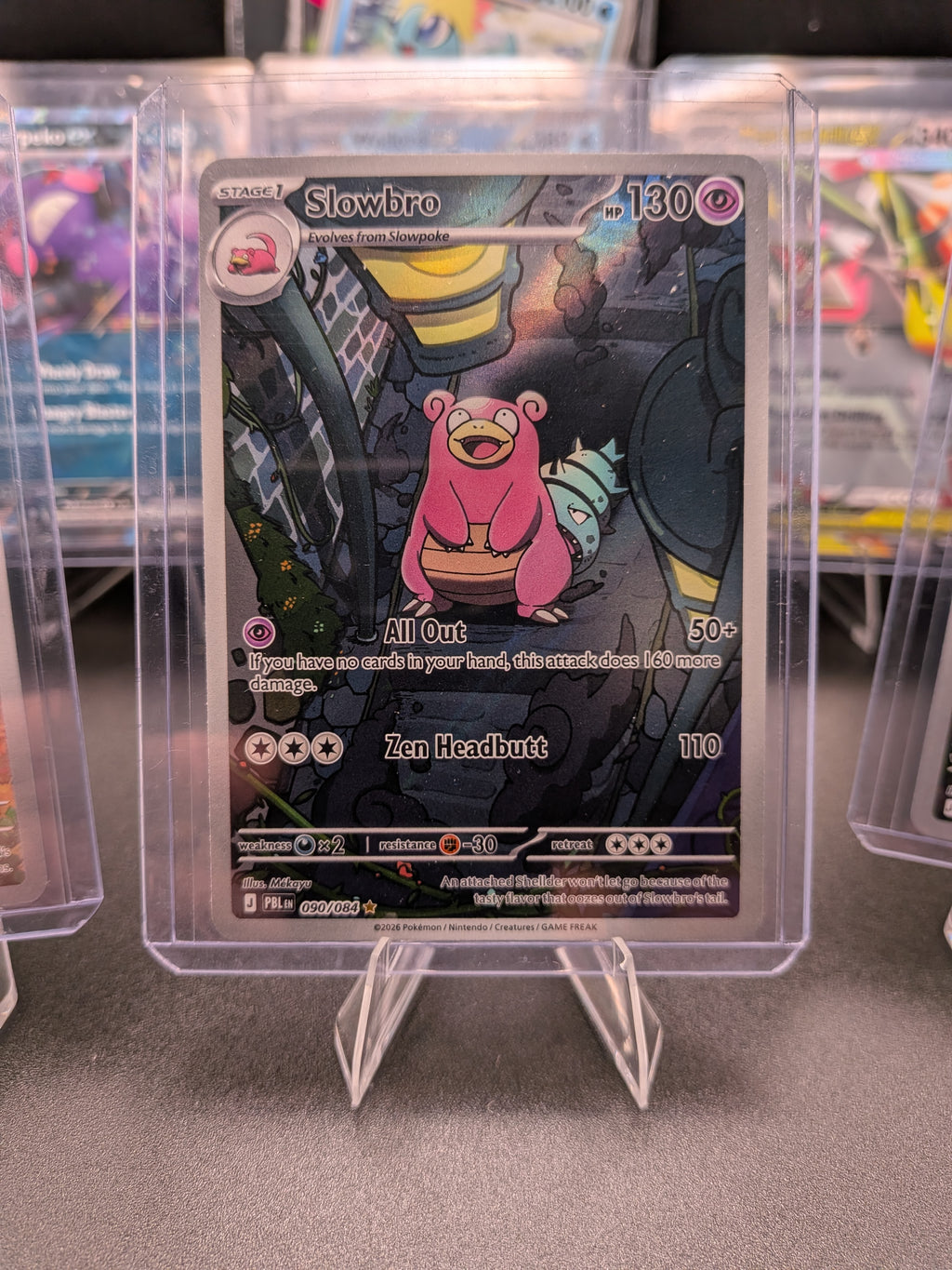 Slowbro 090/084 Me05: Pitch Black Holo Illustration Rare