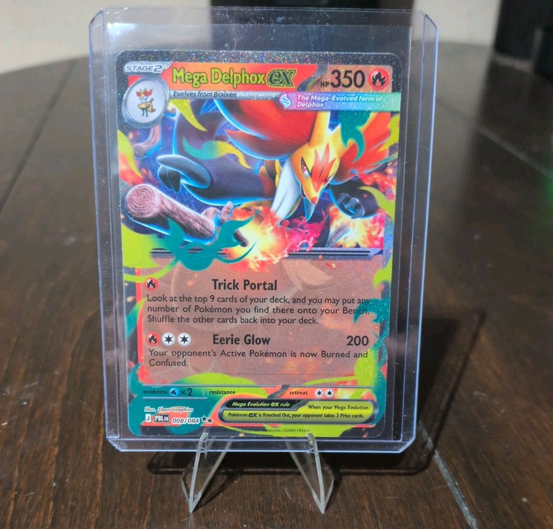 Mega Delphox ex 008/084 Me05: Pitch Black Holo