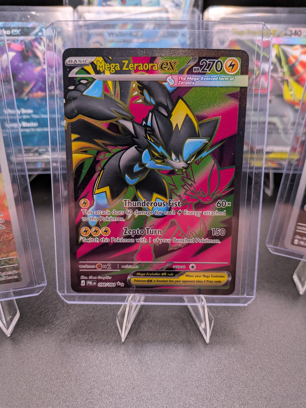 Mega Zeraora ex 098/084 Me05: Pitch Black Holo