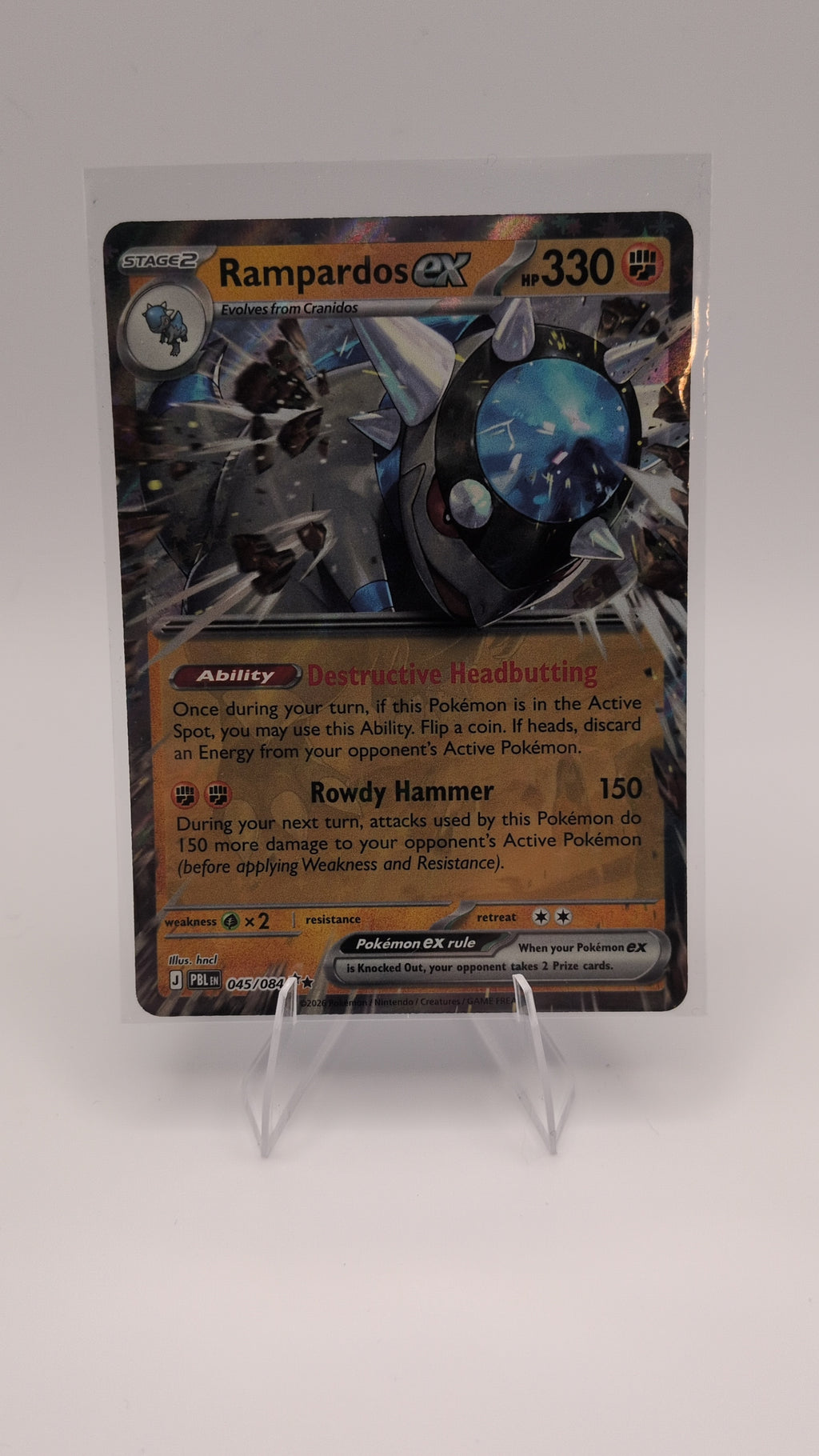 Rampardos ex 045/084 Me05: Pitch Black Holo