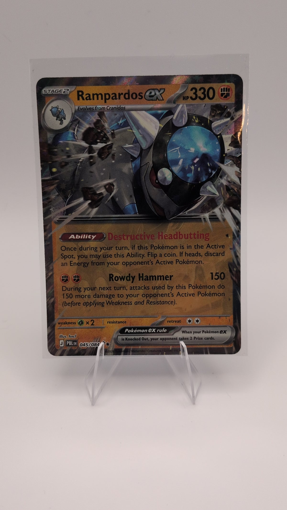 Rampardos ex 045/084 Me05: Pitch Black Holo